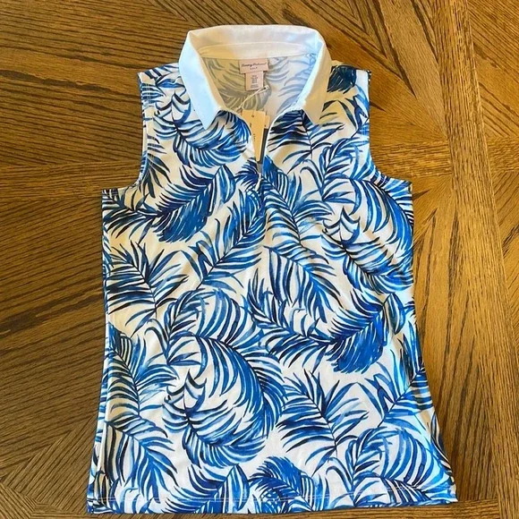 Tommy Bahama Golf tank with zipper V-neck size S NEW! - Picture 1 of 6